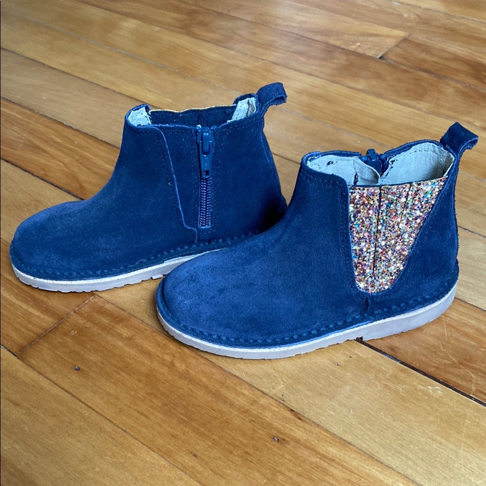Stylish Kids' Blue Suede Boots (Never worn)